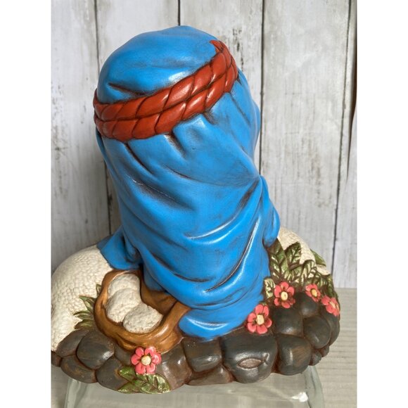 intage Atlantic Mold  Sheperd boy with lambs ceramic handpainted - Picture 3 of 7